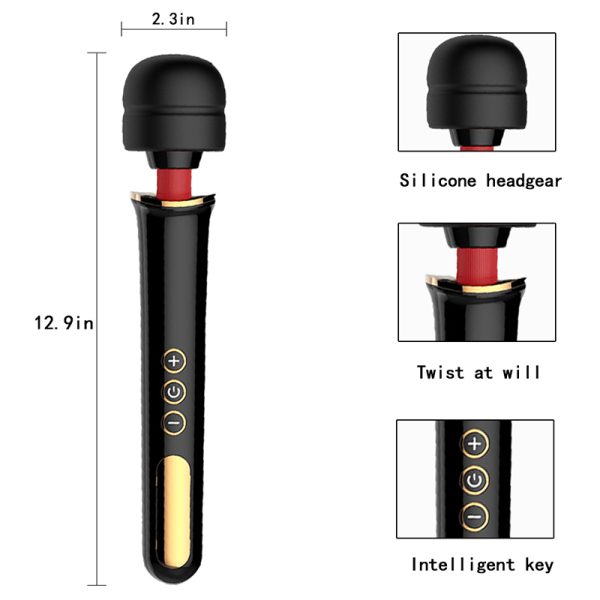 USB charging silicone induction AV stick high-frequency vibration massage flirting - Image 7